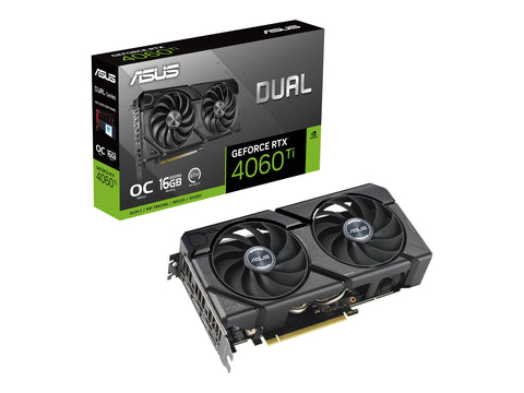 ASUS Dual GeForce RTX 4060 Ti EVO OC Edition 16Go GDDR6 PCIe 4.0 8GB GDDR6 DLSS 3 HDMI 2.1a DisplayPort 1.4a