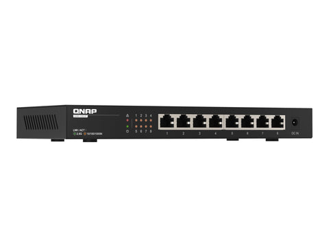 QNAP QSW-1108-8T 8 port 2.5Gbps auto negotiation 2.5G/1G/100M unmanaged switch