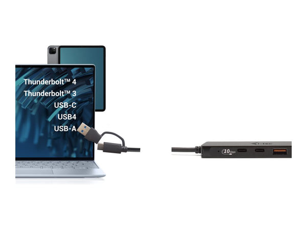 I-TEC USB-C Metal HUB 2xUSB 3.0 2xUSB-C 5Gbps without power adapter ideal for Notebook Ultrabook Tablet PC