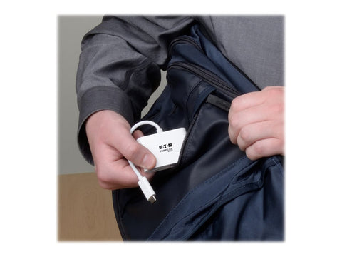 EATON TRIPPLITE USB-C to HDMI Adapter with USB-A Port and PD Charging HDCP White