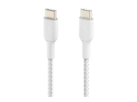 BELKIN USB-C to USB-C Braided PVC White 2m Twin Pack
