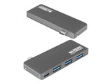 URBAN FACTORY TYPE-C HUB 3xUSB 3.0 DARK GREY