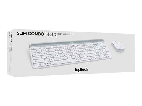 LOGITECH Slim Wireless Keyboard and Mouse Combo MK470 OFFWHITE (FR)