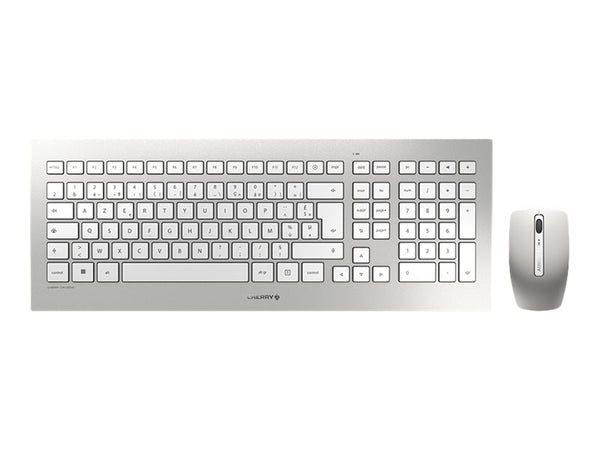 CHERRY Wireless DW 8000 USB Kit White/Silver Keyboard and Mouse (FR)
