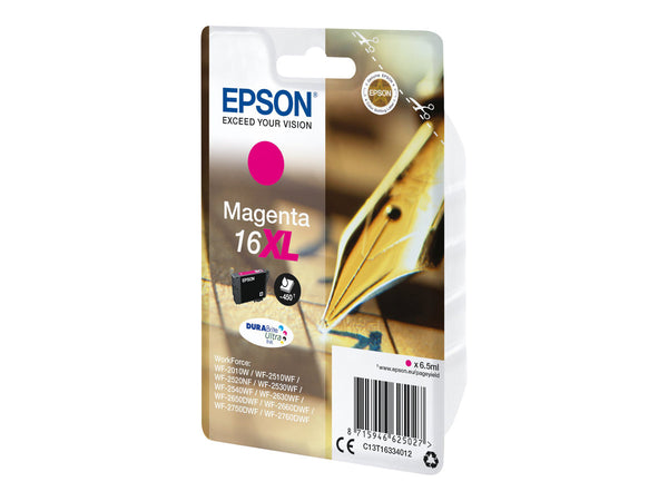 EPSON 1LB 16XL ink cartridge magenta high capacity 6.5ml 450 pages 1-pack RF-AM blister w/s