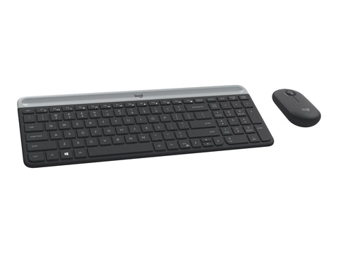 LOGITECH Slim Wireless Keyboard and Mouse Combo MK470 - GRAPHITE - FRA - CENTRAL