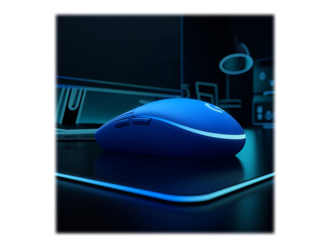 LOGITECH Gaming Mouse G203 LIGHTSYNC Mouse optical 6 buttons wired USB blue