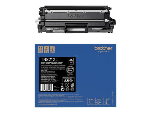 BROTHER TN-821XLBK Super High Yield Black Toner Cartridge for EC Prints 12000 pages