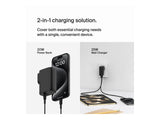 BELKIN Hybrid Wall Travel Charger 25w + 5k Power Bank UK EU US AU Black