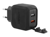 TNB XTREMWORK 30W Mains 2 USB Charger Black