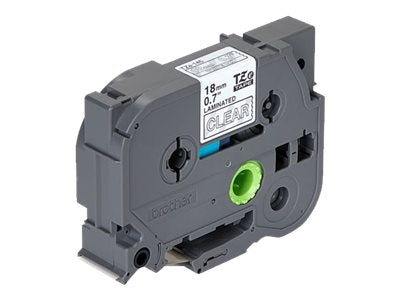 BROTHER P-TOUCH TZE-145 blanc sur clear 18mm