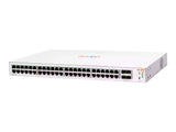 HPE Networking Instant On 1830 48G 4SFP Switch Commutateur intelligent 48 x 10/100/1000 + 4 x Gigabit SFP de bureau