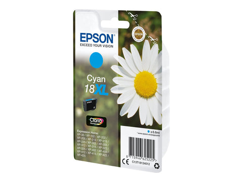 EPSON 1LB 18XL ink cartridge cyan high capacity 6.6ml 450 pages 1-pack blister without alarm