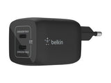 BELKIN 65W PD PPS Dual USB-C GaN Charger Black Universal