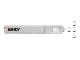 LINDY USB Type C Port Blocker Key - Pack of 4 Blockers White