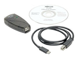 EATON TRIPPLITE USB-C to Serial DB9 RS232 Adapter Cable 3ft. 0.91m Keyspan High-Speed M/M TAA
