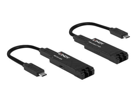 LINDY 100m Fibre Optic USB 3.2 Type C Extender