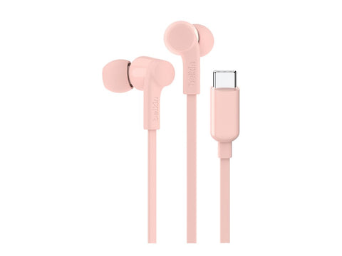 BELKIN USB-C EARBUDS W/ ADJUSTABLE VOLUME LIMITER PINK