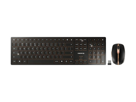 CHERRY DW 9100 Slim Wireless Keyboard and Mouse Black/Bronze (EU)
