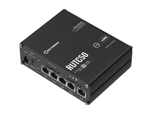 TELTONIKA NETWORKS RUTC50 V2 eSIM 5G/4G/LTE/3G WiFi 6 Router