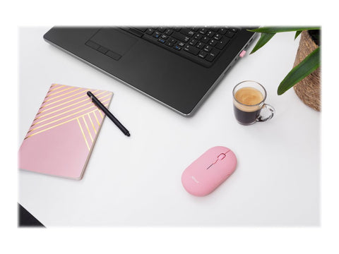 TRUST Souris sans fil PUCK Ultra-plate rechargeable - Rose