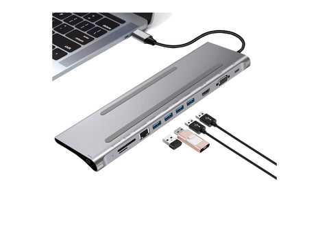 TNB 11in1 USB-C Type C Dock With This USB-C Hub Easily Connect All USB-A Compatible Devices To A Device An HDMI Cable