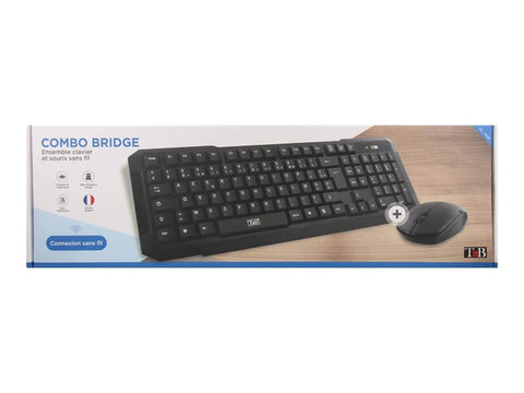 TNB COMBO Bridge Wireless Keyboard + Mouse Combo Azerty Robust And Compact Products Wireless Keyboard With 105 Comfort Keys