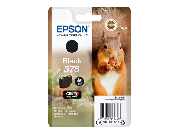 EPSON 5LB Singlepack Black 378 Eichhörnchen Clara Photo HD Ink