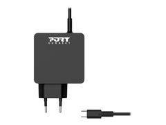 PORT DESIGNS Type C Universal Power Adapter 45W For Macbooks Notebooks Tablets Smartphones Up To 45W Type C Connector
