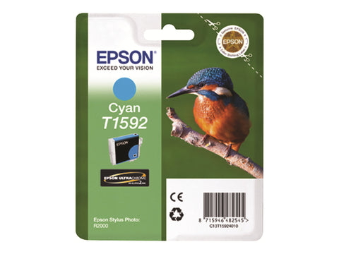 EPSON T1592 cartouche d encre cyan capacité standard 1-pack blister sans alarme Stylus Photo R2000