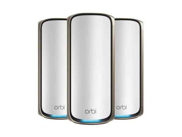 NETGEAR Orbi 970 series Quad-Band WiFi 7 Mesh System White 27Gbps 3 pieces 1year