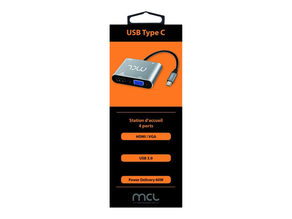 MCL Docking station Type C to HDMI VGA USB Power Delivery