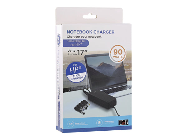 TNB Universal Power Supply For Notebooks Up To 17p Compatible With Most 19V Powered Notebooks 90W Max 9 Adapters