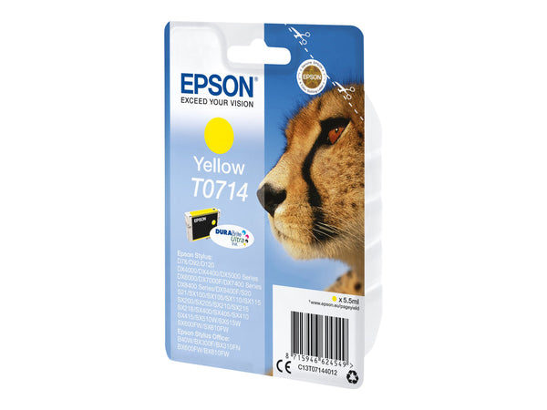 EPSON 1LB T0714 ink cartridge yellow standard capacity 5.5ml 1-pack RF-AM blister w/s