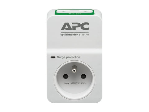 APC Essential SurgeArrest 1 Outlet 230V 2 Port USB Charger France