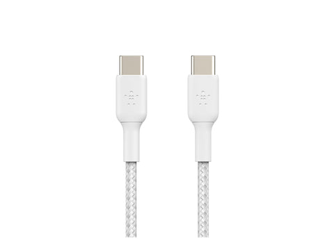 BELKIN BOOST CHARGE USB-C to USB-C 2.0 Cable Braided 1M White