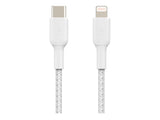 BELKIN BOOST CHARGE USB-C to Lightning Cable Braided 1M White