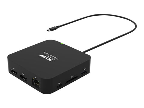 PORT DESIGNS USB Type C Travel Docking Station 2x4K Dual video display up to 4K 2x Display Port Charges laptops up to 85W