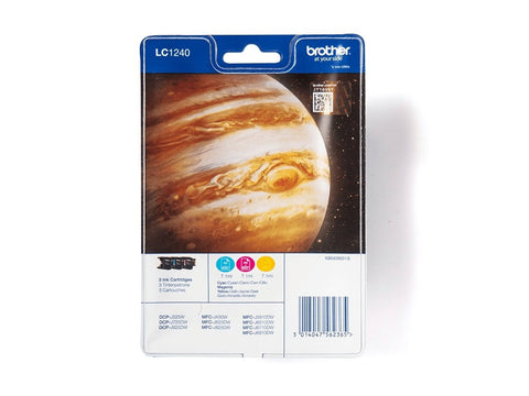 BROTHER LC-1240 cartouche d encre cyan, magenta et jaune haute capacité 600 pages 1-pack blister sans alarme