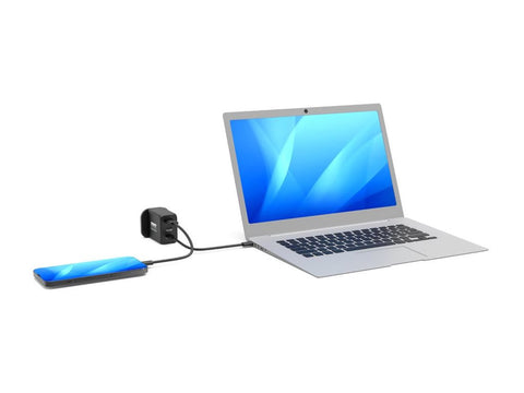 PORT DESIGNS 65W Gan Charger USB-C & USB-A Gallium Nitride Gan Technology More Efficient Smaller Lighter And Less Energy Consuming