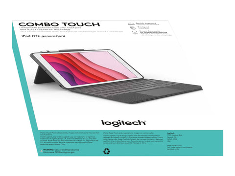 LOGITECH Combo Touch for iPad 7th & 8th generation - Graphite - Fra