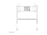 NEOMOUNTS FL50-575WH1 Support au sol mobile pour écran 65-110p - étagère multimédia incluse - installation rapide - TÜV
