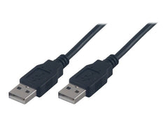 MCL Câble USB 2.0 type A / A mâle - 2m Noir (P)