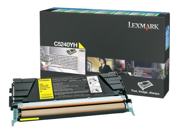 LEXMARK C524, C532, C534 cartouche de toner jaune haute capacité 5.000 pages pack de 1 retour program