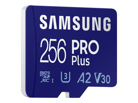 SAMSUNG PRO Plus 256Go microSDXC UHS-I U3 160Mo/s Full HD & 4K UHD memory card including USB card reader