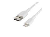 BELKIN BOOST CHARGE USB-A to Lightning Cable Braided 2M White