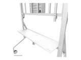 NEOMOUNTS FL50-575WH1 Support au sol mobile pour écran 65-110p - étagère multimédia incluse - installation rapide - TÜV