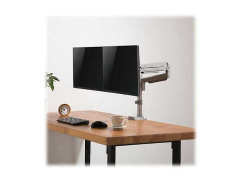 EATON TRIPPLITE Dual-Display Flex-Arm Mount for 13p to 34p Monitors - Clamp or Grommet USB Audio Ports