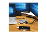 EATON TRIPPLITE USB-C Dock Dual Display - 4K 60Hz HDMI USB 3.2 Gen 1 USB-A Hub GbE Memory Card 100W PD Charging Gray