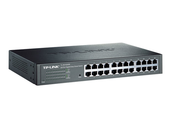 TP-LINK 24-Port Gigabit Easy Smart Switc 24 10/100/1000Mbps RJ45 ports MTU/Port/Tag-based VLAN QoS IGMP Snooping